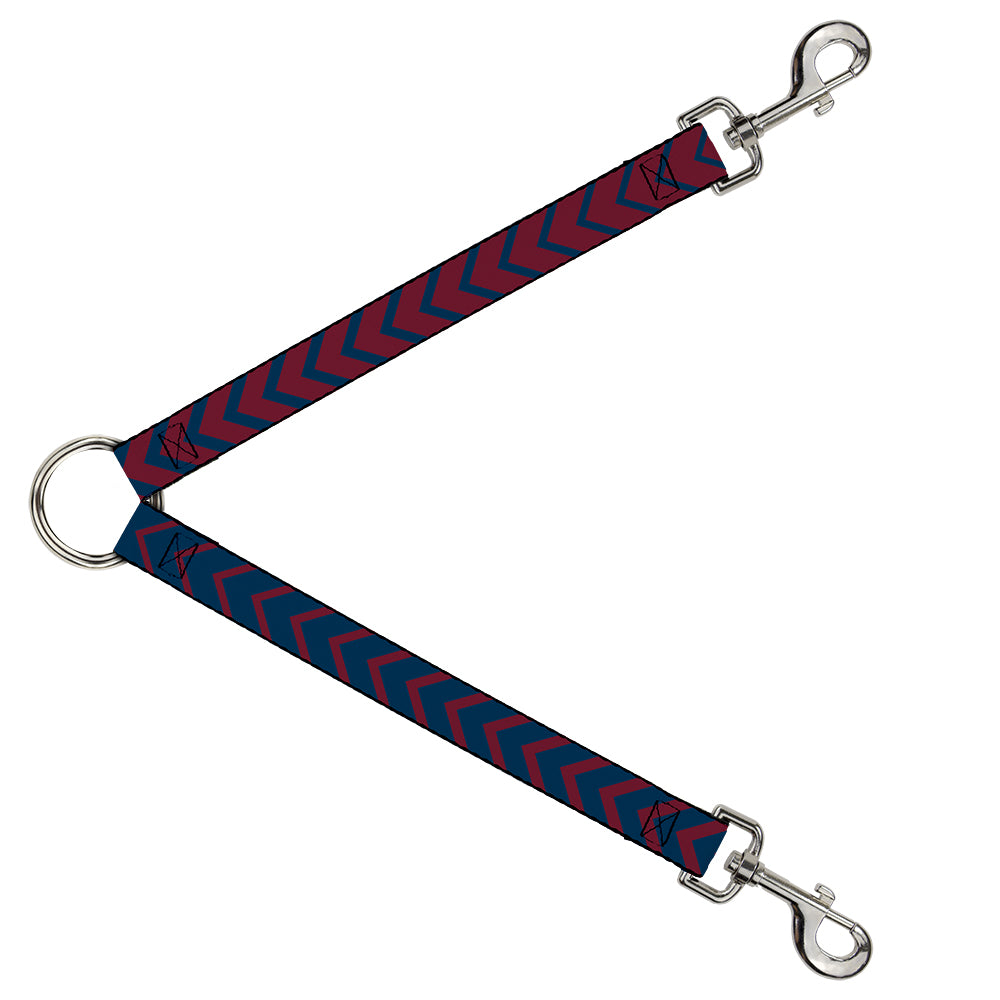 Dog Leash Splitter - Chevron2 Red/Navy Dog Leash Splitters Buckle-Down   