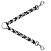 Dog Leash Splitter - Chevron3 White/Black Dog Leash Splitters Buckle-Down   