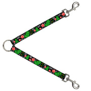 Dog Leash Splitter - Christmas Collage Black/White/Green/Red Dog Leash Splitters Buckle-Down   