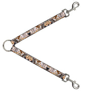 Dog Leash Splitter - Cat Faces Stacked Dog Leash Splitters Buckle-Down   