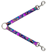 Dog Leash Splitter - Cats in Space Pinks/Blues Dog Leash Splitters Buckle-Down   