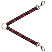 Dog Leash Splitter - Cali Bear/Aztec4 Black/Dark Reds/Cream Dog Leash Splitters Buckle-Down   