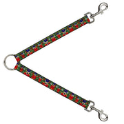 Dog Leash Splitter - Christmas Nutcracker/Polka Dots Greens/Gold/Red Dog Leash Splitters Buckle-Down   
