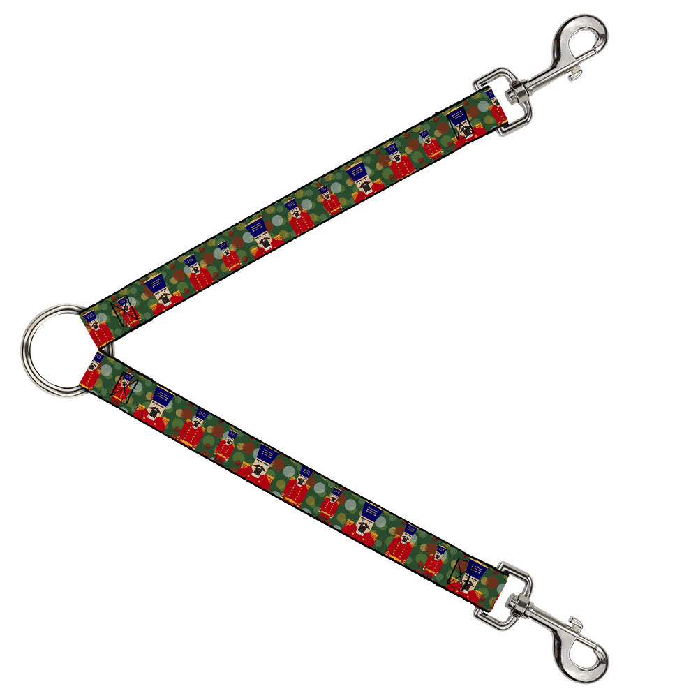 Dog Leash Splitter - Christmas Nutcracker/Polka Dots Greens/Gold/Red Dog Leash Splitters Buckle-Down   