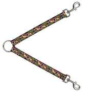 Dog Leash Splitter - Christmas Elves/Stripes Black/Red/White/Green Dog Leash Splitters Buckle-Down   