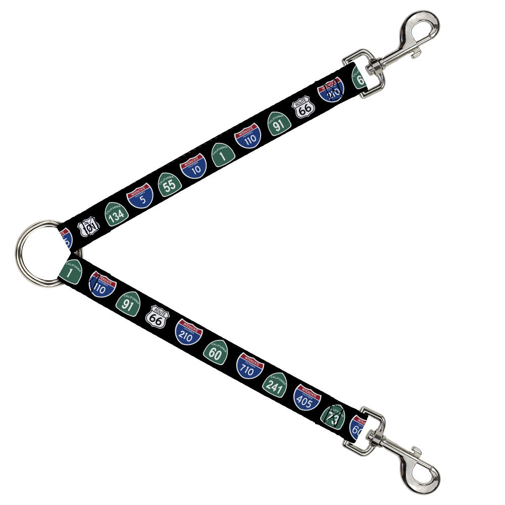 Dog Leash Splitter - California Highway Signs Black Dog Leash Splitters Buckle-Down   