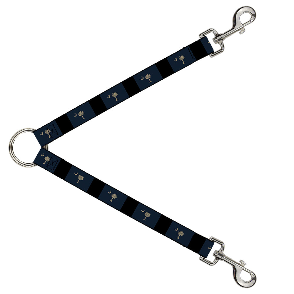 Dog Leash Splitter - South Carolina Flag Distressed/Black Dog Leash Splitters Buckle-Down   