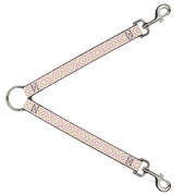Dog Leash Splitter - Square Lines White/Fluorescent Orange/Pink/Yellow Dog Leash Splitters Buckle-Down   
