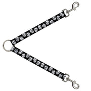 Dog Leash Splitter - Sugar Skulls Black/White/Black Dog Leash Splitters Buckle-Down   