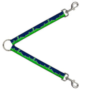 Dog Leash Splitter - Seattle Skyline Navy/Bright Green Dog Leash Splitters Buckle-Down   