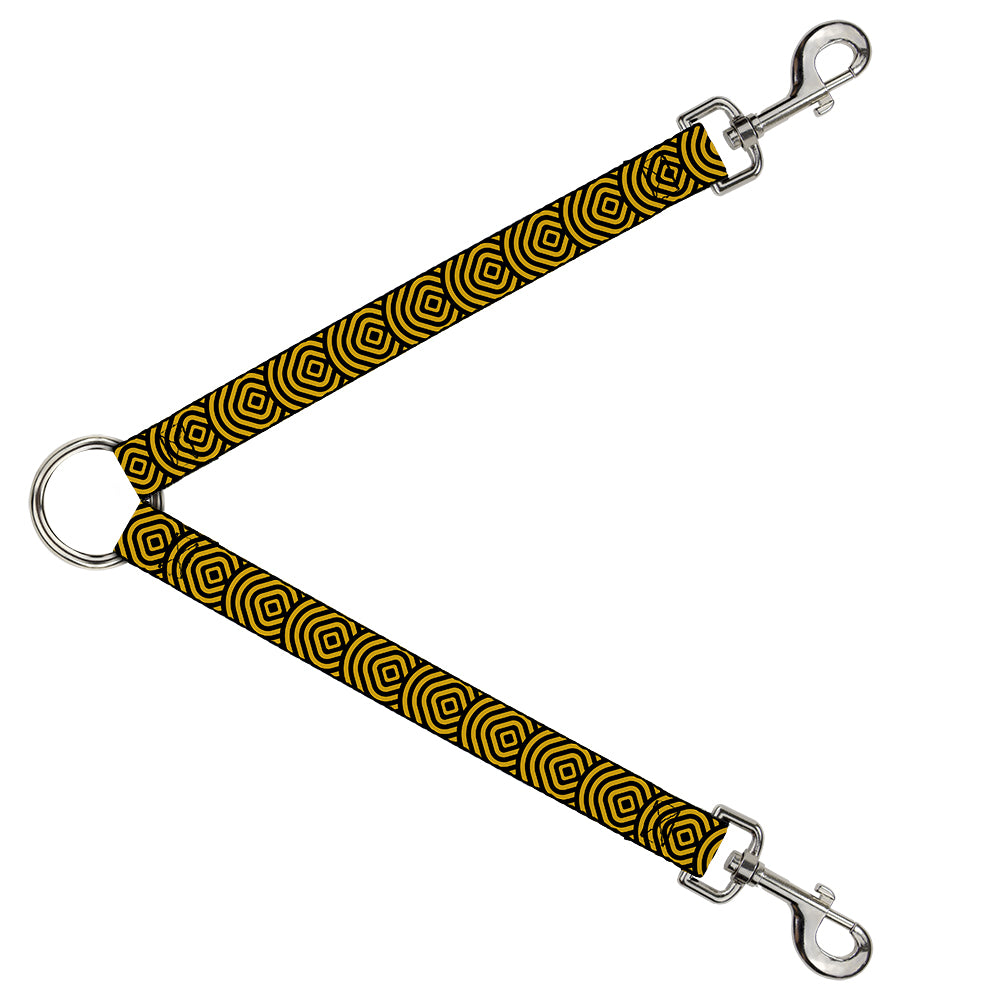 Dog Leash Splitter - Square Target Gold/Black Dog Leash Splitters Buckle-Down   