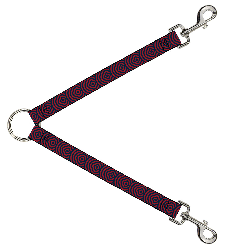 Dog Leash Splitter - Square Target Red/Navy Dog Leash Splitters Buckle-Down   