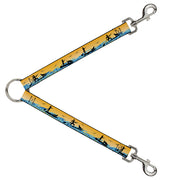 Dog Leash Splitter - SUP w/Dog Yellows/Blues/Black Dog Leash Splitters Buckle-Down   