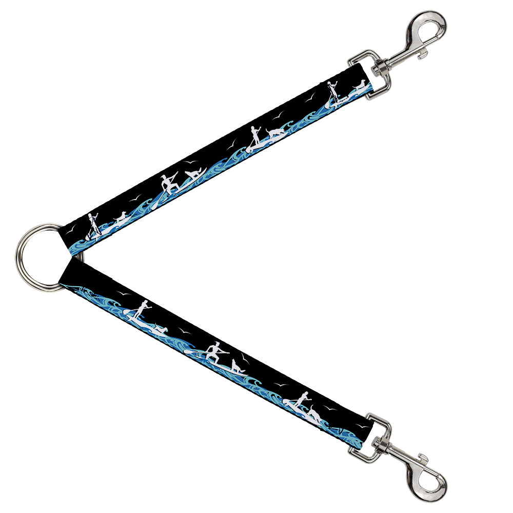 Dog Leash Splitter - SUP w/Dog Black/Blues/White Dog Leash Splitters Buckle-Down   