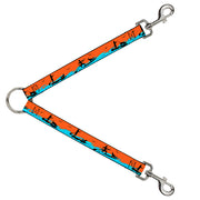Dog Leash Splitter - SUP w/Dog Neon Orange/Blues/Black Dog Leash Splitters Buckle-Down   