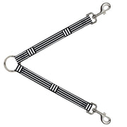 Dog Leash Splitter - Stripe Blocks Black/White Dog Leash Splitters Buckle-Down   