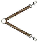 Dog Leash Splitter - Stripe Blocks Browns Dog Leash Splitters Buckle-Down   