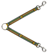 Dog Leash Splitter - Stripe Blocks Brown/Multi Pastel Dog Leash Splitters Buckle-Down   
