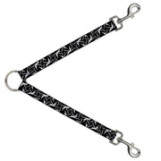 Dog Leash Splitter - Spikes Scattered Black/White Dog Leash Splitters Buckle-Down   