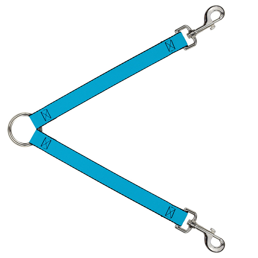Dog Leash Splitter - Solid Water Blue Dog Leash Splitters Buckle-Down   