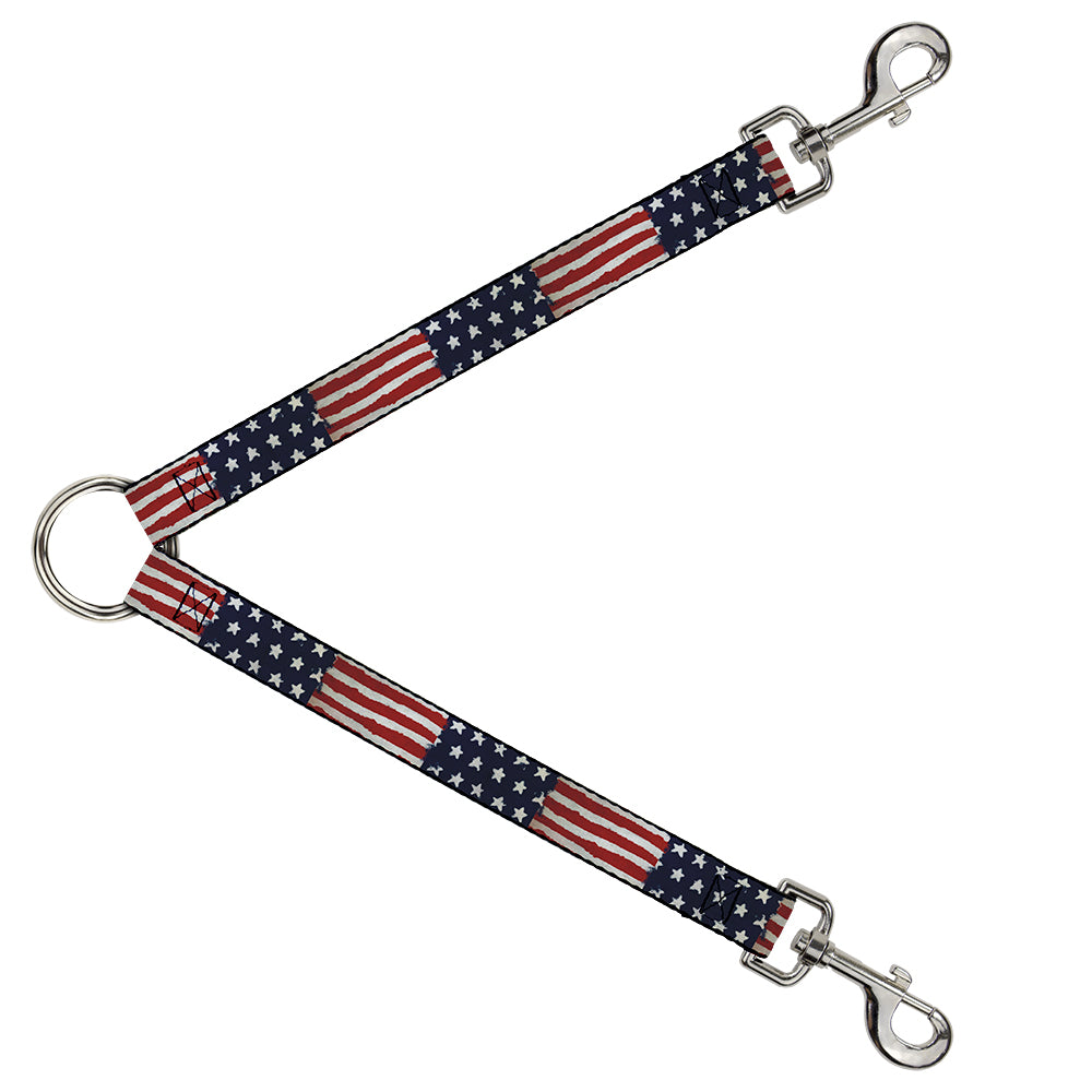 Dog Leash Splitter - Stars & Stripes Painting Dog Leash Splitters Buckle-Down   
