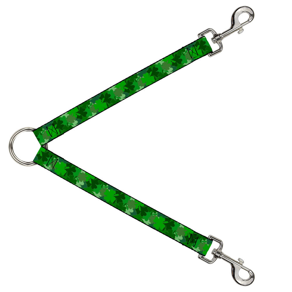 Dog Leash Splitter - St. Pat's Stacked Shamrocks Greens Dog Leash Splitters Buckle-Down   