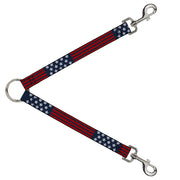 Dog Leash Splitter - Stars & Stripes2 Blue/White/Red Dog Leash Splitters Buckle-Down   