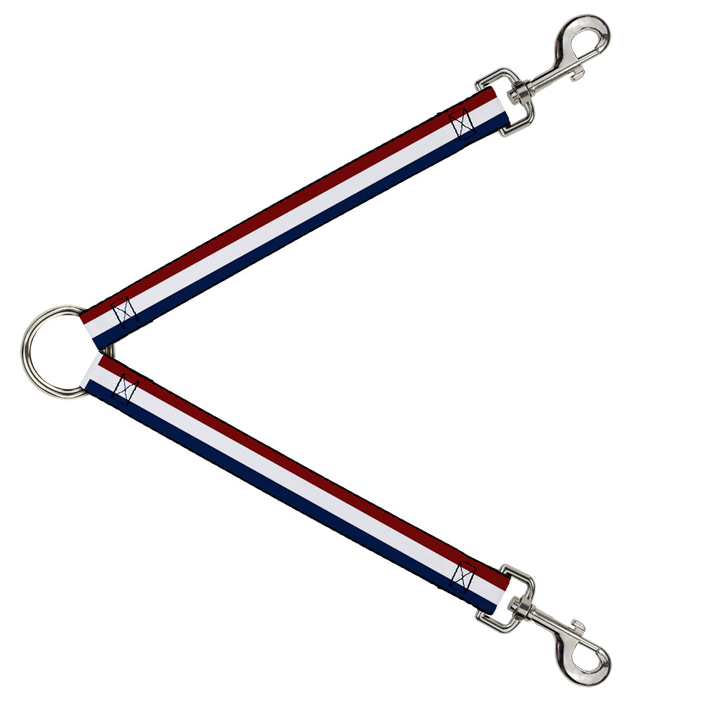 Dog Leash Splitter - Stripes Red/White/Blue Dog Leash Splitters Buckle-Down   