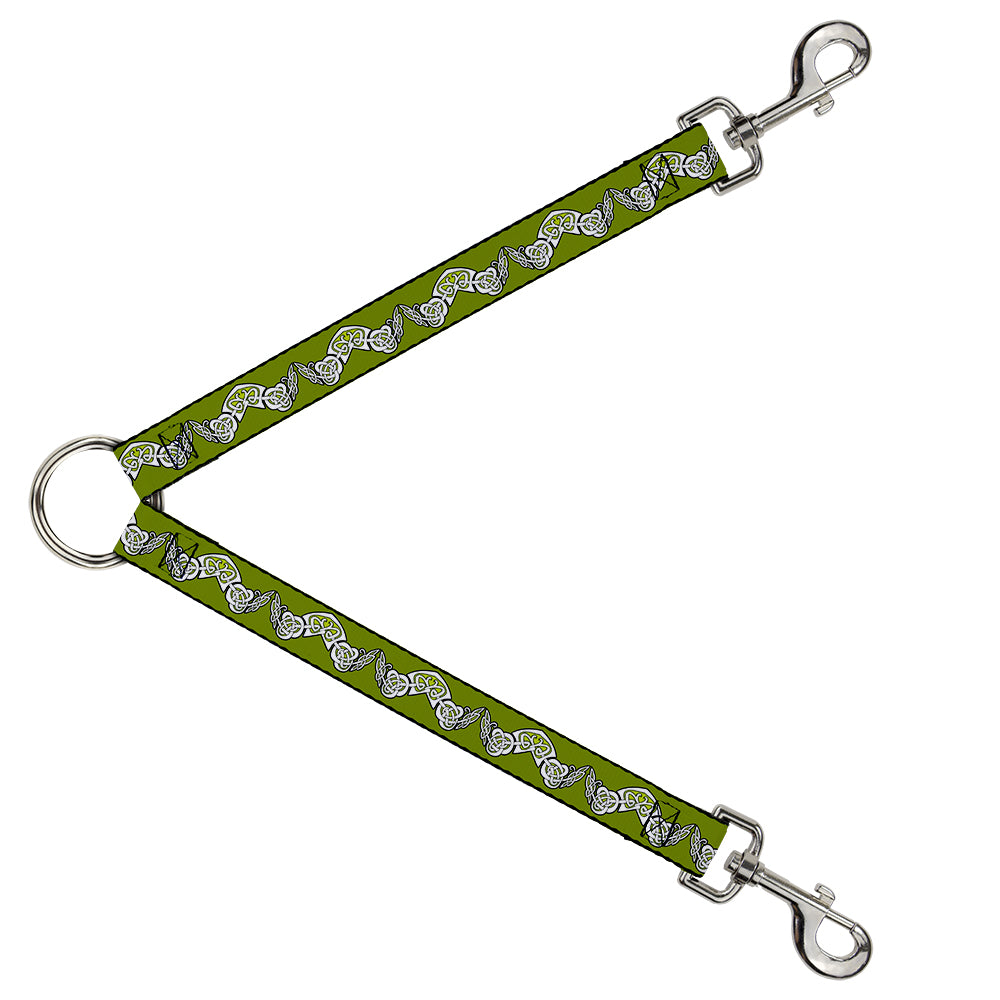 Dog Leash Splitter - Celtic Knot3 Olives/Black/White Dog Leash Splitters Buckle-Down   