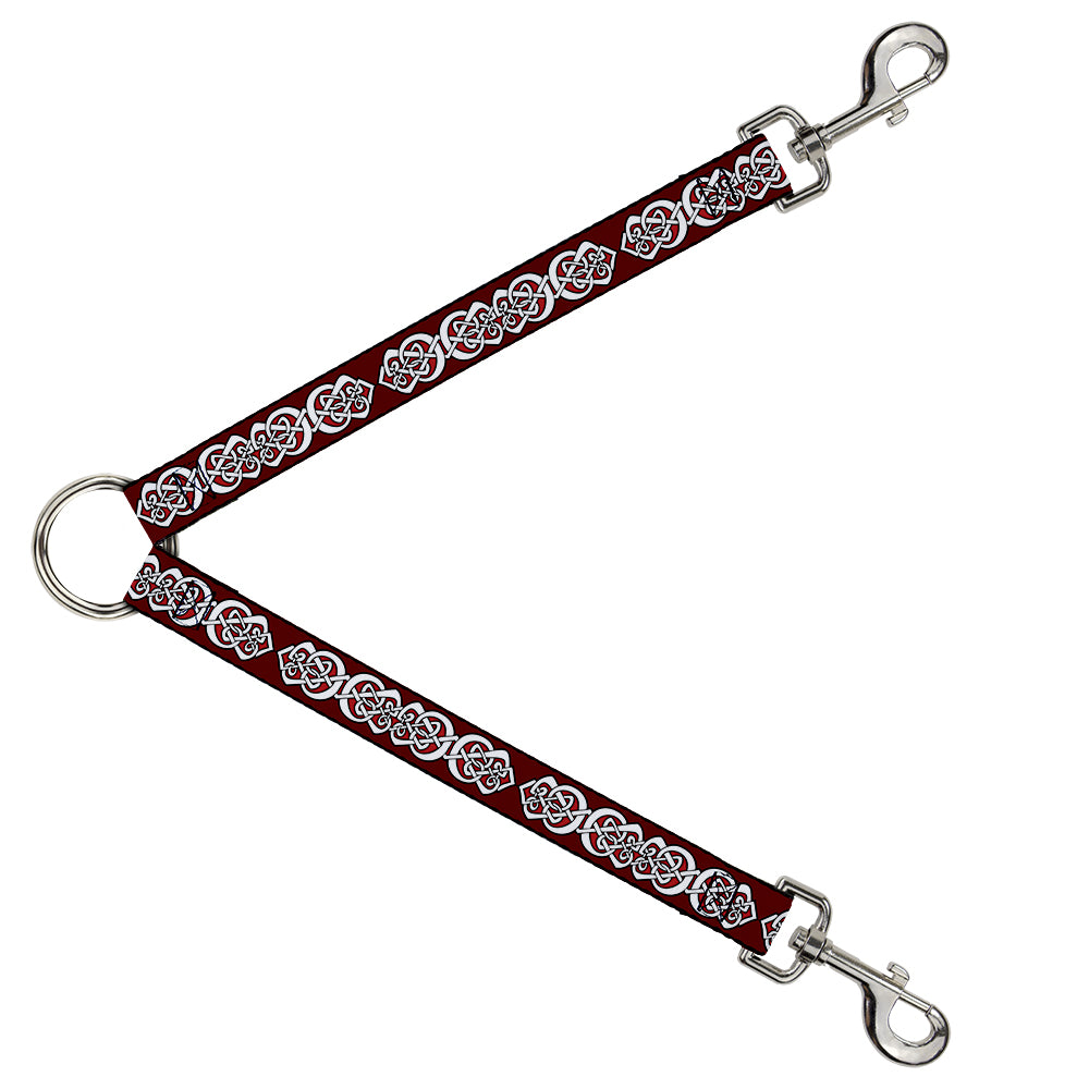 Dog Leash Splitter - Celtic Knot5 Reds/Black/White Dog Leash Splitters Buckle-Down   