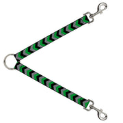 Dog Leash Splitter - Chevron Green/Black/Gray Dog Leash Splitters Buckle-Down   
