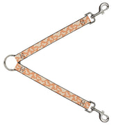 Dog Leash Splitter - Corgi Silhouette Poses Golden Tan Dog Leash Splitters Buckle-Down   
