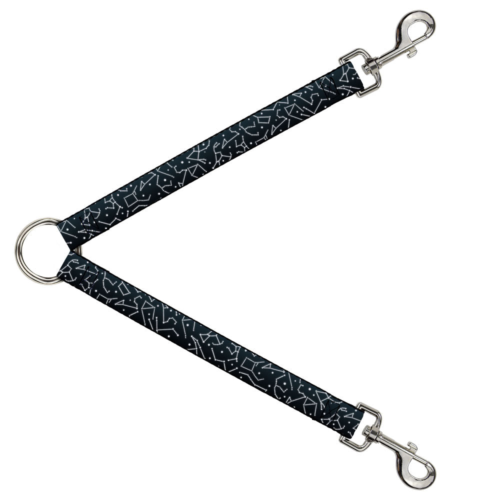 Dog Leash Splitter - Constellations Scattered Midnight Blue/White Dog Leash Splitters Buckle-Down   