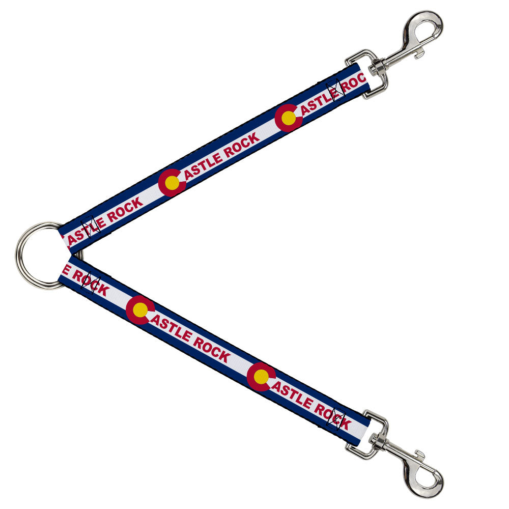 Dog Leash Splitter - Colorado CASTLE ROCK Flag Blue/White/Red/Yellows Dog Leash Splitters Buckle-Down   
