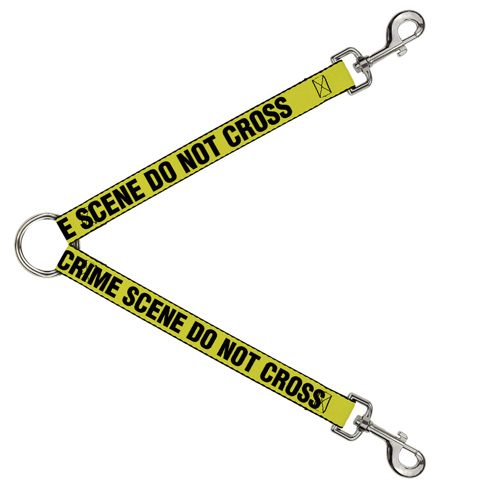 Dog Leash Splitter - CRIME SCENE DO NOT CROSS Yellow/Black Dog Leash Splitters Buckle-Down   