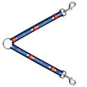 Dog Leash Splitter - Colorado MANITOU SPRINGS Flag Blue/White/Red/Yellow Dog Leash Splitters Buckle-Down   