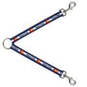 Dog Leash Splitter - Colorado BEAVER CREEK Flag Blue/White/Red/Yellow Dog Leash Splitters Buckle-Down   