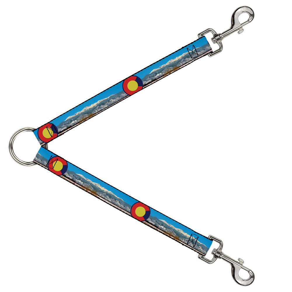 Dog Leash Splitter - Colorado Mount Evans Vivid Landscape Colorado Flag Icon Dog Leash Splitters Buckle-Down   