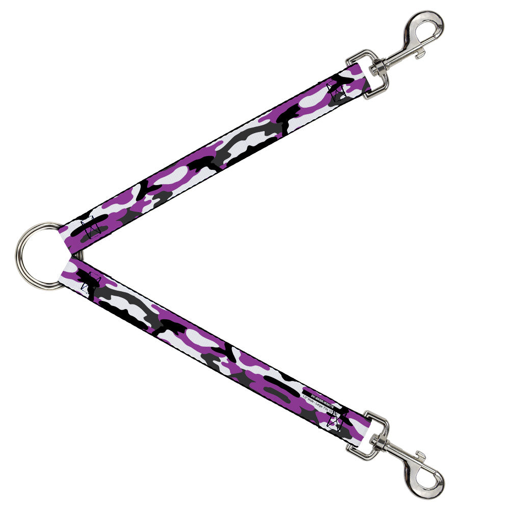 Dog Leash Splitter - Camo Purple Black Gray White Dog Leash Splitters Buckle-Down   
