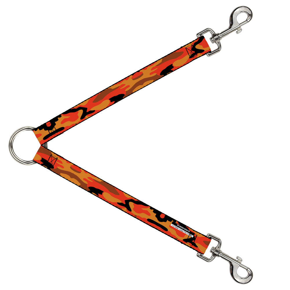 Dog Leash Splitter - Camo Oranges Black Dog Leash Splitters Buckle-Down   