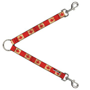 Dog Leash Splitter - Canada Flag Continuous Vintage Dog Leash Splitters Buckle-Down   