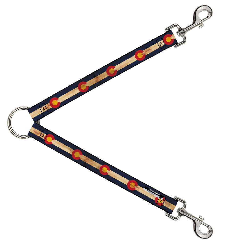 Dog Leash Splitter - Colorado Flag Continuous Vintage Dog Leash Splitters Buckle-Down   