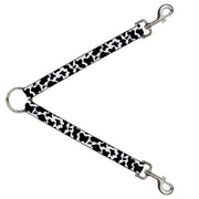 Dog Leash Splitter - Cow Pattern Print White/Black Dog Leash Splitters Buckle-Down   