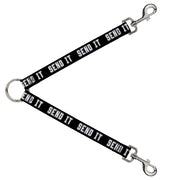 Dog Leash Splitter - SEND IT Black White Dog Leash Splitters Buckle-Down   