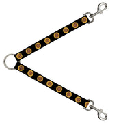Dog Leash Splitter - Sunflower Face Repeat Black Dog Leash Splitters Buckle-Down   