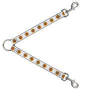 Dog Leash Splitter - Sunflower Face Repeat White Dog Leash Splitters Buckle-Down   
