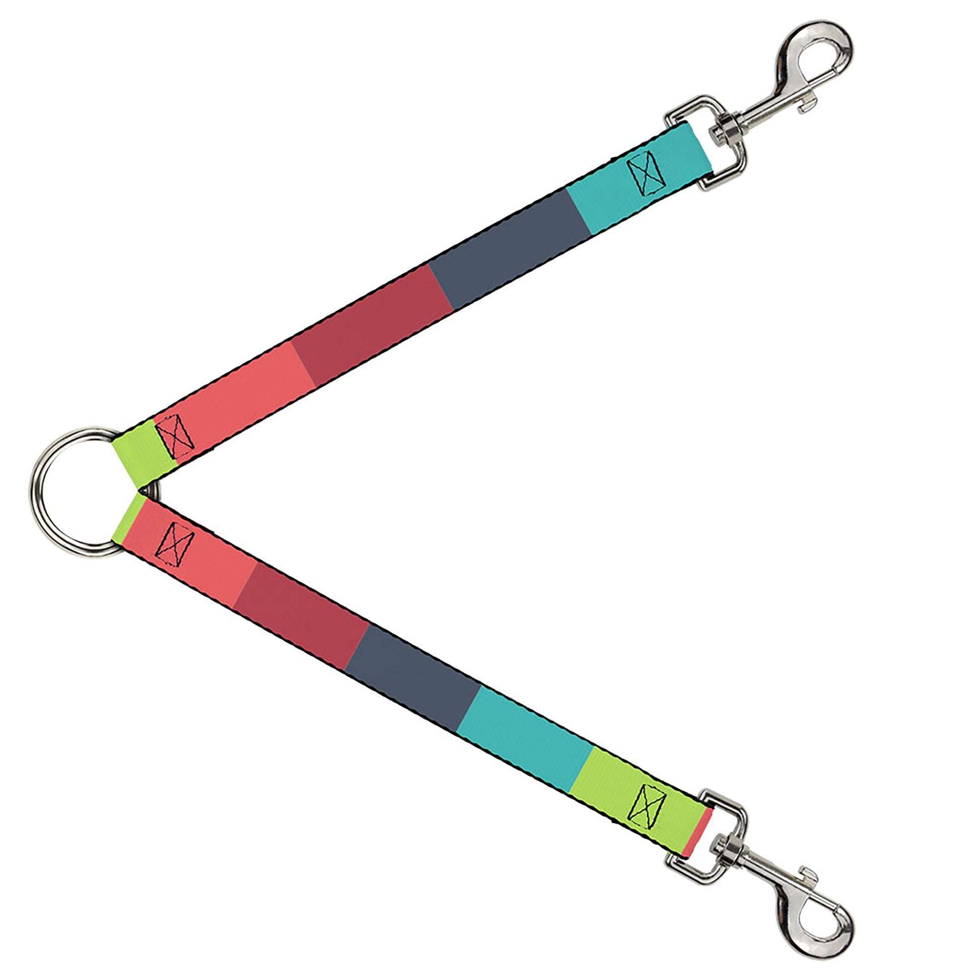 Dog Leash Splitter - Summer Essentials Color Block 8 Dog Leash Splitters Buckle-Down   