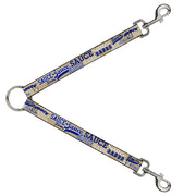 Dog Leash Splitter - SAUCE Typography Collage Tan/White/Blue Dog Leash Splitters Buckle-Down   