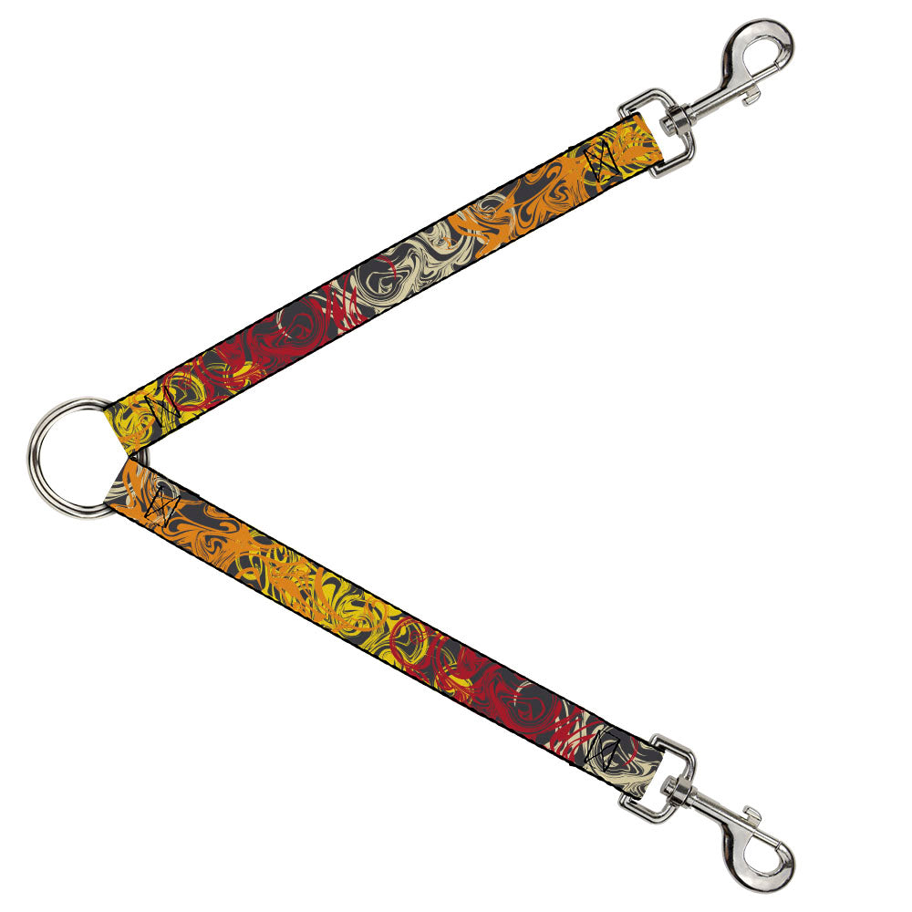 Dog Leash Splitter - Swirl Mix Gray/Multi Color Dog Leash Splitters Buckle-Down   