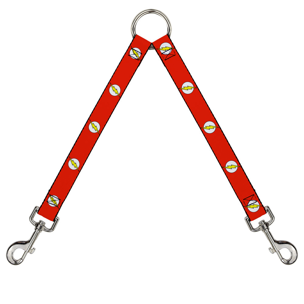 Dog Leash Splitter - Flash Logo Red/White/Yellow Dog Leash Splitters DC Comics   